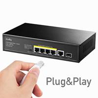 Cudy 5-port 10/100/1000 poe+ switch with 1 sfp port (zwart) - thumbnail