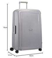 Samsonite S&apos;cure Spinner 75cm Zilver - thumbnail