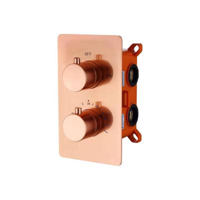 Douchekraan Inbouw Best Design Lyon Thermostaatkraan 2-weg Mat Rose Goud (incl. inbouwdeel)