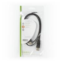 Platte USB 2.0-Kabel | A Male - A Male | 1,0 m | Zwart - thumbnail