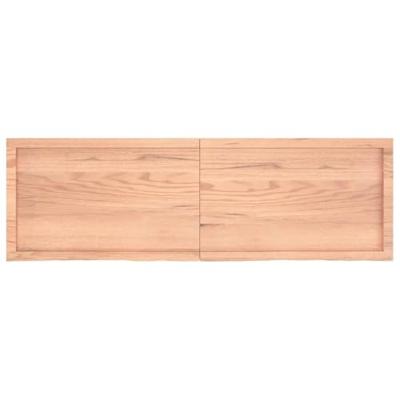 Tafelblad 160x50x(2-4)cm behandeld massief eikenhout lichtbruin