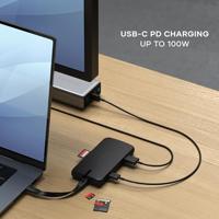 SATECHI USB-C Multipoort Adapter, USB-C Hub 9-in-1, On-The-Go Multipoort Adapter - Voor M2/ M1 Macbook Pro/Air, M2/ M1 iPad Pro/Air, M2 Mac Mini, iMac M1 (Zwart) - thumbnail
