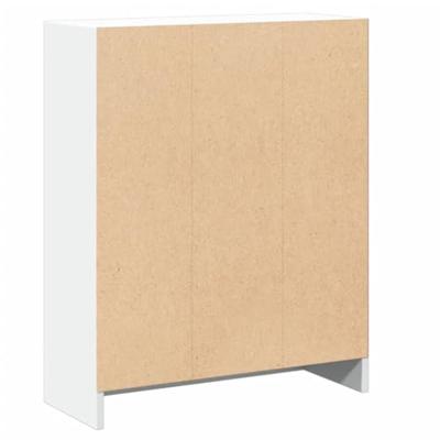 Boekenkast 60x24x76 cm bewerkt hout wit