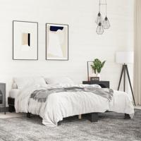 Bedframe bewerkt hout metaal zwart 150x200 cm - thumbnail