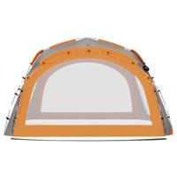 VidaXL Partytent met led en 4 zijwanden 3,6x3,6x2,3 m grijs en oranje - thumbnail