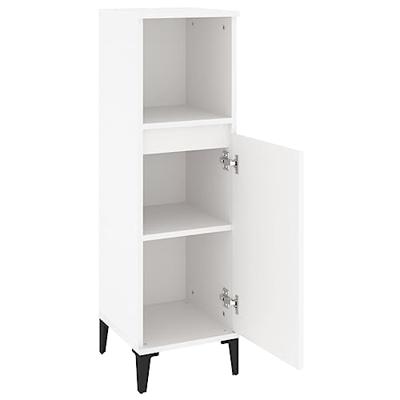 Badkamerkast 30x30x100 cm bewerkt hout wit