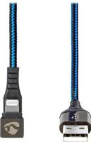 Nedis USB-Kabel | Apple Lightning 8-Pins naar USB-A Male | 480 Mbps | 1 m | 1 stuks - GCTB39300AL10 GCTB39300AL10 - thumbnail