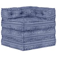 vidaXL Poef modulair stof indigo - thumbnail