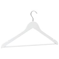 100-delige Kledinghangerset anti-slip hardhout wit - thumbnail