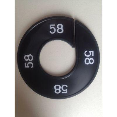 Maatring 9cm zwart/wit 58
