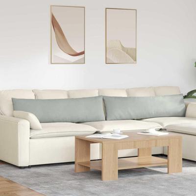 Sofa Kussens 2 pcs Lichtgrijs 145 x 40 cm Katoen Stof Sofa Kussens 2 pcs Lichtgrijs 145 x 40 cm Katoen Stof