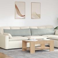 Sofa Kussens 2 pcs Lichtgrijs 145 x 40 cm Katoen Stof - thumbnail