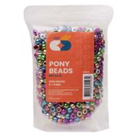 Colorations - pony kralen metallic 6x9 mm, 1000st. - thumbnail