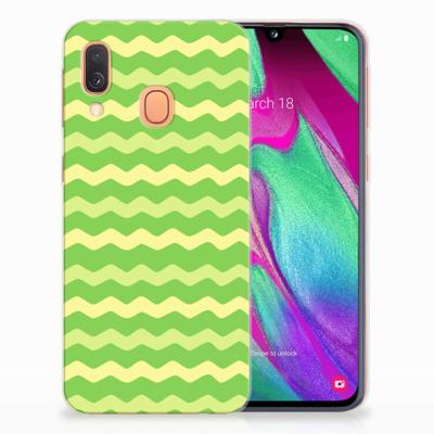 Samsung Galaxy A40 | TPU bumper | Waves Green