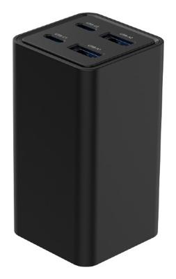 USB snellader 2xA, 2xC 65W Power Delivery zwart