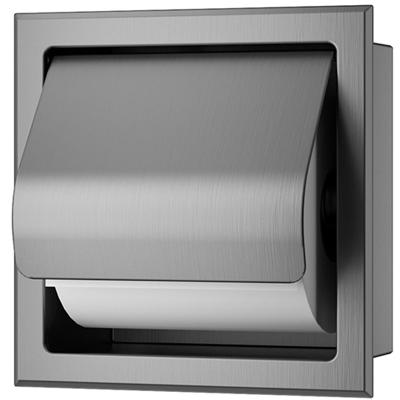 Xellanz Rocko Toiletrolhouder met Klep - Inbouw - Gunmetal