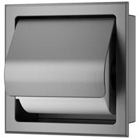 Xellanz Rocko Toiletrolhouder met Klep - Inbouw - Gunmetal - thumbnail