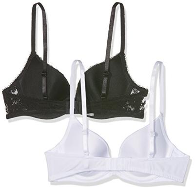 2-Pack Push up / Plunge BH&apos;s - Sonia - Goedkope T-shirt kanten Bh&apos;s - 3/4 Cup