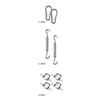 Nesling bevestigingsset voor schaduwdoek vierkant / rechthoek - thumbnail