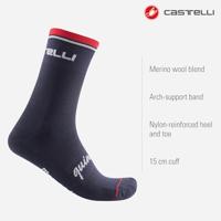Castelli Quindici Soft Merino fietsokken blauw heren L-XL - thumbnail