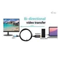 USB-kabel i-Tec C31CBLDP8KBIDIR Zwart - thumbnail