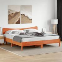 Hoofdbord 180 cm massief grenenhout wasbruin - thumbnail