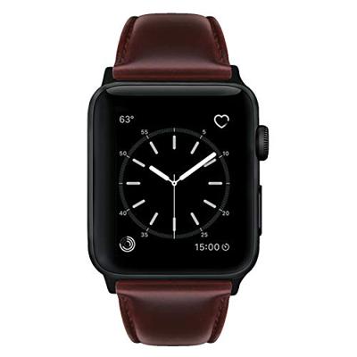 Luxe Echt Lederen bandje - Bruin - Geschikt voor Apple Watch 44mm / 45mm / 46mm / 49mm