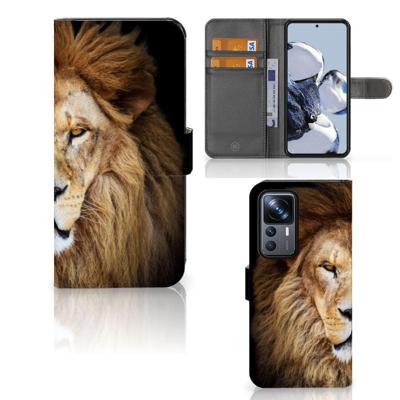 Xiaomi 12T | 12T Pro | Telefoonhoesje | Met pasjeshouder | Leeuw