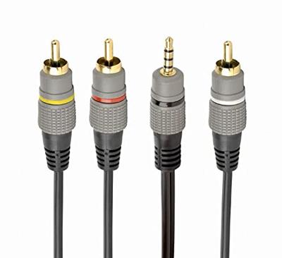 3,5 mm naar RCA audio/video kabel, 1.5 m 3,5 mm naar RCA audio/video kabel, 1.5 m