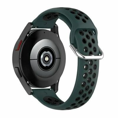 Garmin Forerunner 970 / 570 (47mm) / 255 - Siliconen sportbandje met gesp - Donkergroen + zwart
