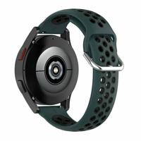 Garmin Forerunner 970 / 570 (47mm) / 255 - Siliconen sportbandje met gesp - Donkergroen + zwart - thumbnail