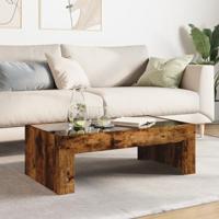 Salontafel met Infinity LED 90x50x30 cm gerookt eikenkleurig - thumbnail