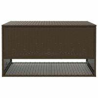 Opbergbox voor buiten 100x55x55,5 cm poly rattan bruin - thumbnail