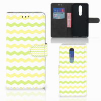 Nokia 3.1 Plus Telefoon Hoesje Waves Yellow - thumbnail