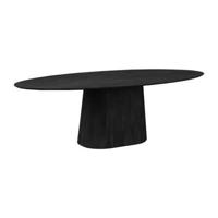 Old Inn - Eetkamertafel Oslo ovaal Zwart 200cm - thumbnail