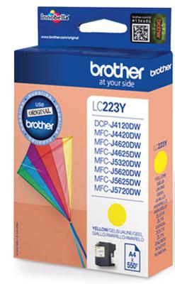 Brother inktcartridge, 600 pagina&apos;s, OEM LC-223Y, geel