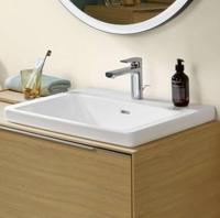 Wastafel Villeroy & Boch Subway 3.0 Met CeramicPlus 1 Kraangat Met Overloop 55x44x16.5 cm Wit Alpin Villeroy & Boch - thumbnail
