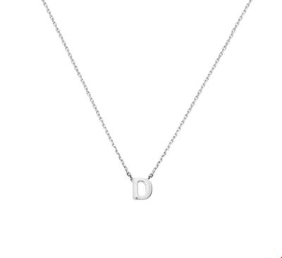 TFT Zilveren Ketting Letter D 1,1 mm x 41-45 cm