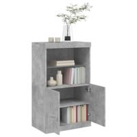 Dressoir met LED-verlichting 60,5x37x100 cm betongrijs - thumbnail