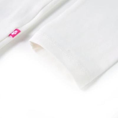 Kindershirt met lange mouwen berenprint 128 ecru