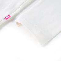 Kindershirt met lange mouwen berenprint 128 ecru - thumbnail