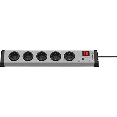 Ehmann 0206x01053301 Overspanningsveilige stekkerdoos 5-voudig Grijs Randaarde stekker 1 stuk(s)