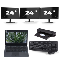 Dell Latitude 5280 - Intel Core i5-7e Generatie - 12 inch - 8GB RAM - 256GB SSD - Windows 11 + 3x 24 inch Monitor - thumbnail