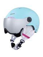 Cairn Kinder Skihelm met Vizier Orbit Visor Turquoise Neon Pink-46/48 - thumbnail