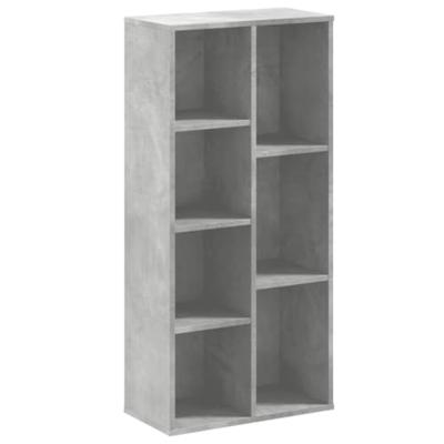 Boekenkast 50x25x105 cm bewerkt hout betongrijs - thumbnail