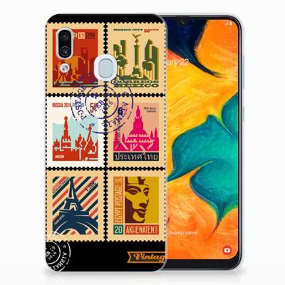 Samsung Galaxy A30 | Silliconen Back Cover | Postzegels Samsung Galaxy A30 | Silliconen Back Cover | Postzegels