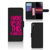Sony Xperia L4 Hoesje met naam Woke Up - Origineel Cadeau Zelf Maken - thumbnail