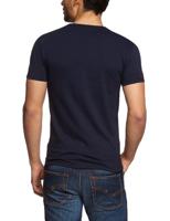 Garage Bodyfit T-shirt V-neck Basic T-shirts Navy - thumbnail