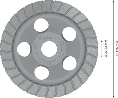 Bosch Accessories 2608201231 Diamant-komschijf Best for Universal Turbo, 125 x 22,23 x 5 mm, geel Best for Universal Diameter: 12.5 cm 1 stuk(s)