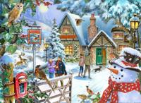 Snowman&apos;s View Puzzel 1000 stukjes - thumbnail